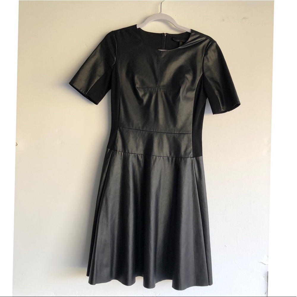 BCBG Faux leather dress